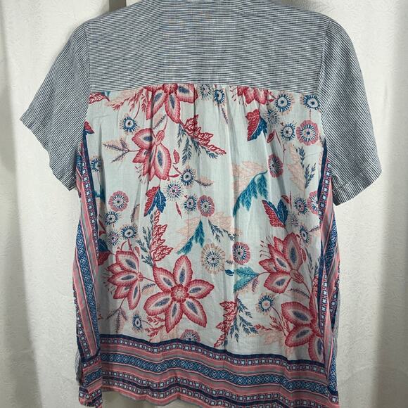 J Jill Button Up Linen Shirt Size Small Petite - Picture 5 of 7